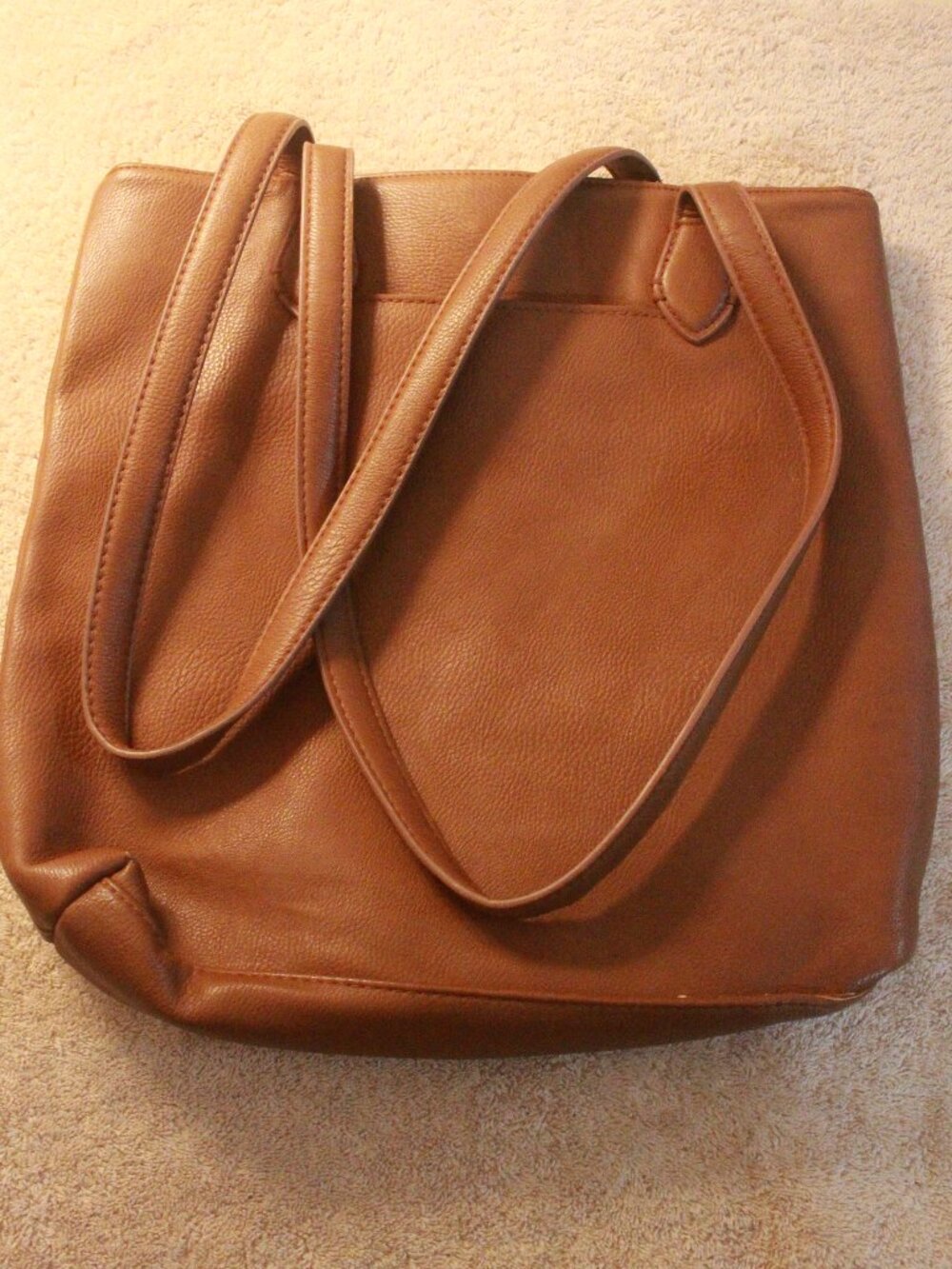Universal Thread Cognac Brown Pebbled Tote with Shoulder Straps